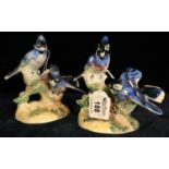 Two Beswick 925 American blue jay studies. (2) (B.P. 21% + VAT)