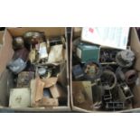 Box of assorted clocks and clock parts, movements etc. (2) (B.P. 21% + VAT)