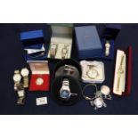 Collection of assorted modern - mainly quartz - gents and ladies wrist and pocket watches, some in