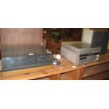 Hitachi stereo music centre model MU-10 with pair of Danish speakers together with a stereo fidelity