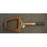 Spalding Lamina wooden framed tennis racket with press. (B.P. 21% + VAT)