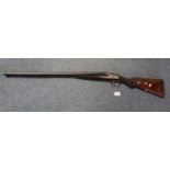 Midland gun company 12 bore side by side non ejector shotgun with sideplates and crossbolt lock. 30"