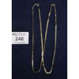 9 ct gold fine link chain necklace. 5.9g approx. (B.P. 21% + VAT)