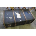 Cane bound steamer trunk. (B.P. 24% incl. VAT)