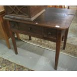 19th century style mahogany lowboy on square tapering legs. (B.P. 21% + VAT)