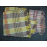 Two Welsh woollen tartan blankets. (2) (B.P. 21% + VAT)