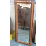 Modern pine framed bedroom mirror . (B.P. 21% + VAT)