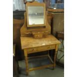 Modern pine mirror back dressing table. (B.P. 21% + VAT)