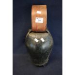Vintage Swiss style cow bell with chain and wooden loop. (B.P. 21% + VAT)