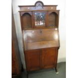 Early 20th century oak bureau of slim proportions. (B.P. 21% + VAT)