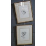 Ken Brown MBE, 'Bull Mastiff' and 'Boxer', signed, a pair of pencil sketches. 24 x 18 cm approx.