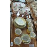 21-piece Royal Stafford bone china Berkeley rose design tea set, together with a tray of yellow