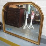 Large modern gilt framed octagonal bevel plate over mantle mirror. (B.P. 21% + VAT)