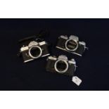 Three Fujica 35mm SLR camera bodies, STX-1 and 2AX5. (B.P. 21% + VAT) Sold as seen.