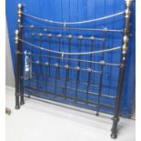 Victorian style metal and brass finish double bed ends. (B.P. 21% + VAT)