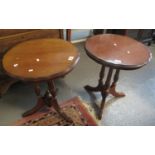 Pair of Edwardian style mahogany pie crust tables. Reproductions. (2) (B.P. 21% + VAT)