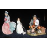 Royal Doulton bone china figurine 'Spring Morning' HN1922, together with another Royal Doulton