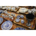 Tray of Royal Worcester Evesham egg coddlers and similar items, together with a tray of Basalt and