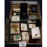 Collection of costume jewellery brooches and cufflinks etc. (B.P. 21% + VAT)