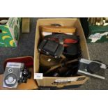 Yashica 8-E111 cine camera in original case, together with other items including; a gold finish