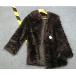 Vintage dark brown or black Mink tail fur jacket. (B.P. 21% + VAT)