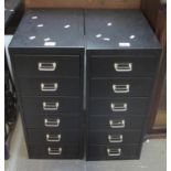 Pair of modern metal six drawer filing cabinets. (2) (B.P. 21% + VAT)