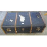 Cane bound steamer trunk. (B.P. 24% incl. VAT)