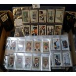 Cigarette cards collection with full sets, including Players 'Cricketers' 1930 & 1934, 'Cries of
