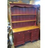 Modern pine painted two stage rack back dresser. (B.P. 21% + VAT)