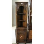Titchmarsh & Goodwin oak two stage carved corner cabinet. (B.P. 21% + VAT)