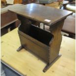 Reproduction oak magazine occasional table. (B.P. 24% incl. VAT)