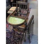 Early 20th Century Edwardian stained babies high chair, together with a vintage Watt's of