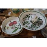 Portmeirion pottery 'The Botanic Garden' pedestal bowl, together with a Portmeirion 'The Holly and