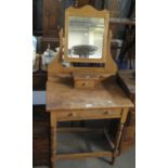 Modern pine mirror back dressing table. (B.P. 21% + VAT)