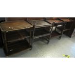 Four similar oak trolleys. (4) (B.P. 21% + VAT)