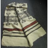A patterned South American woollen tapestry blanket. (B.P. 21% + VAT)