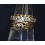 Two 9ct gold rings. Approximate weight 5g. (B.P. 21% + VAT)