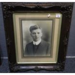Framed photographic portrait of a young gentleman, ornate frame. 39 x 28cm approx. (B.P. 21% +