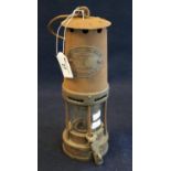 Thomas & Williams Cambrian makers Aberdare brass miners safety lamp. (B.P. 21% + VAT) Appearing used