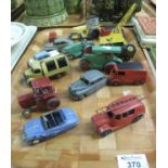 Collection of play worn diecast Dinky toys to include; Austin Atlantic, Coles mobile crane, Royal