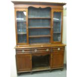 Late Victorian oak cabinet back Welsh dog kennel dresser. (B.P. 21% + VAT)