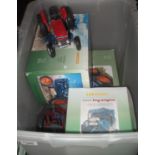 A box of model diecast tractors by Universal Hobbies 1:16 scale models and other, including
