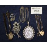 Victorian silver locket, gold plated locket etc. (B.P. 21% + VAT)