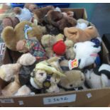 Box of assorted soft toys; 'The Teddy Bear Collection', 'Patamates' etc. (B.P. 21% + VAT)
