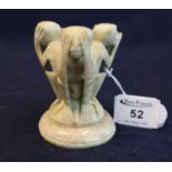 Chinese carved hardstone paperweight/figure group in the form of three monkeys 'Hear no evil, see no