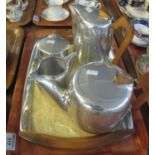 Five piece Picquot ware tea service. (B.P. 21% + VAT)