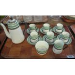 15 piece Paladin Staffordshire china coffee can set, to include; coffee pot, milk jug and