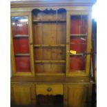 Late Victorian oak Welsh cabinet back dog kennel dresser. (B.P. 21% + VAT)