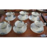 Set of six Royal Albert bone china bluebell design cabinet cups and saucers. (6) (B.P. 21% + VAT) No