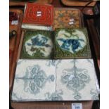 A tray of Minton and other Art Nouveau decorative tiles, approx 20. (B.P. 21% + VAT)